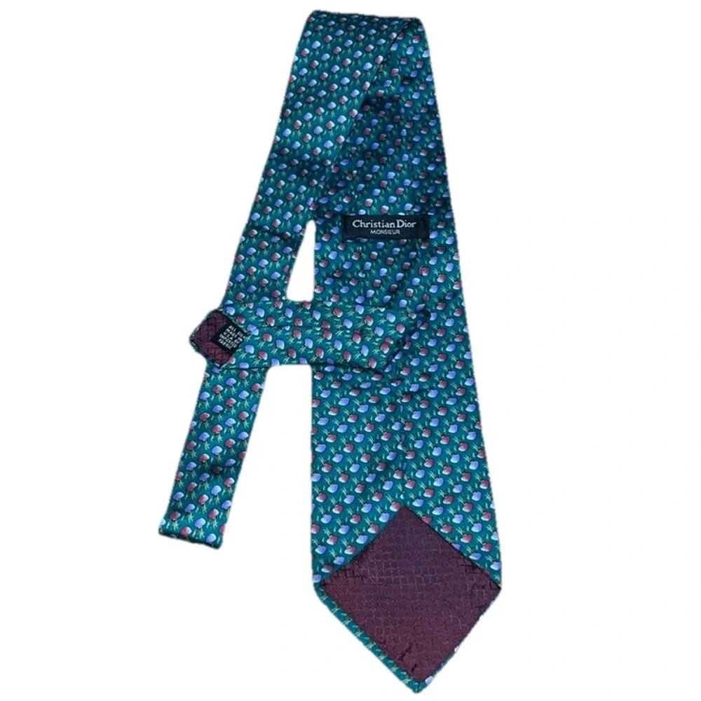 Christian Dior Monsieur 100% Silk Tie‎ Novelty Floral Vase